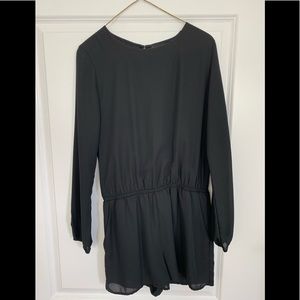 Lucca Couture Black Open Back Romper